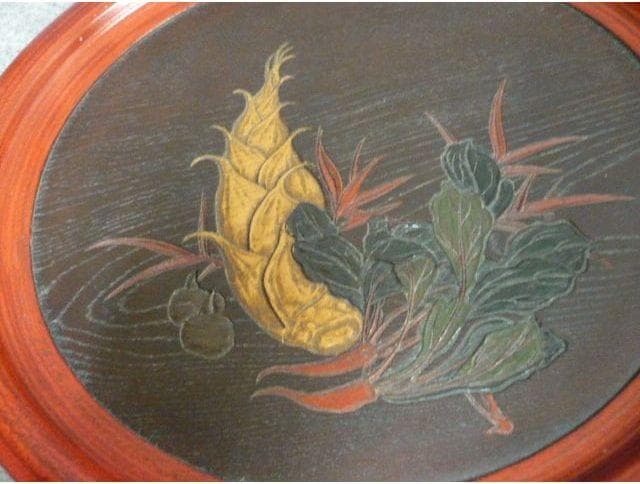 彫刻 野菜盆 3枚 [B31336]