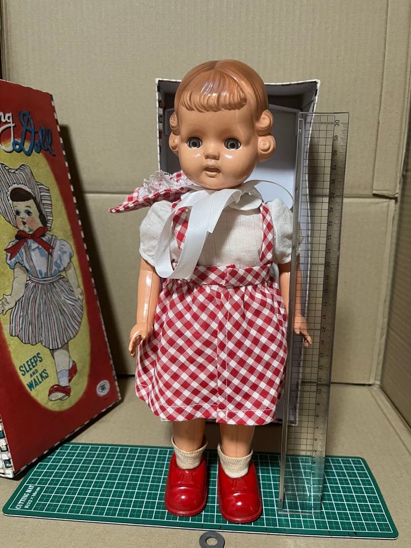 歩行人形★ブリキ★ゼンマイ★箱付