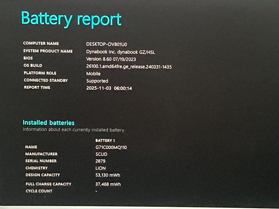 Dynabook 11世代i5◆メモリ20GB 新品SSD1TB Office付