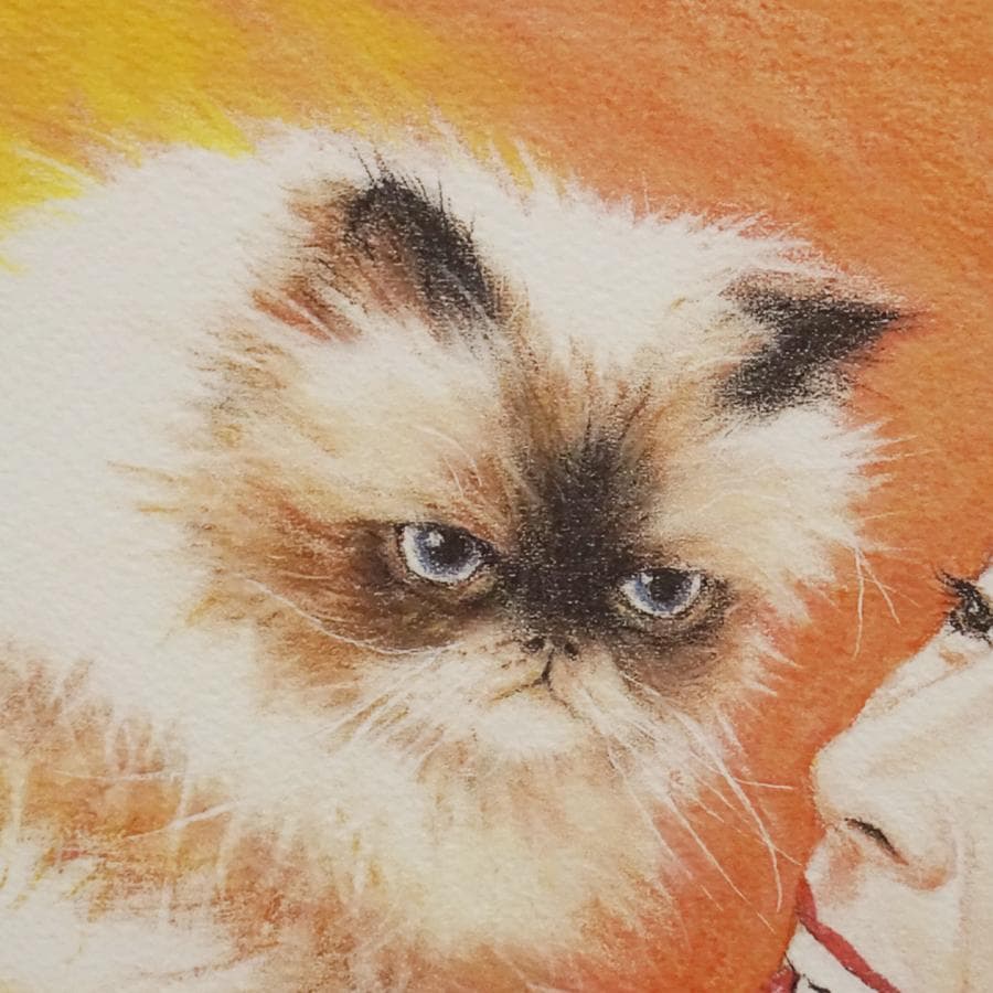 小林幸子 肖像画 M.Fujii 13/100 リトグラフ 額装 美術品No.2