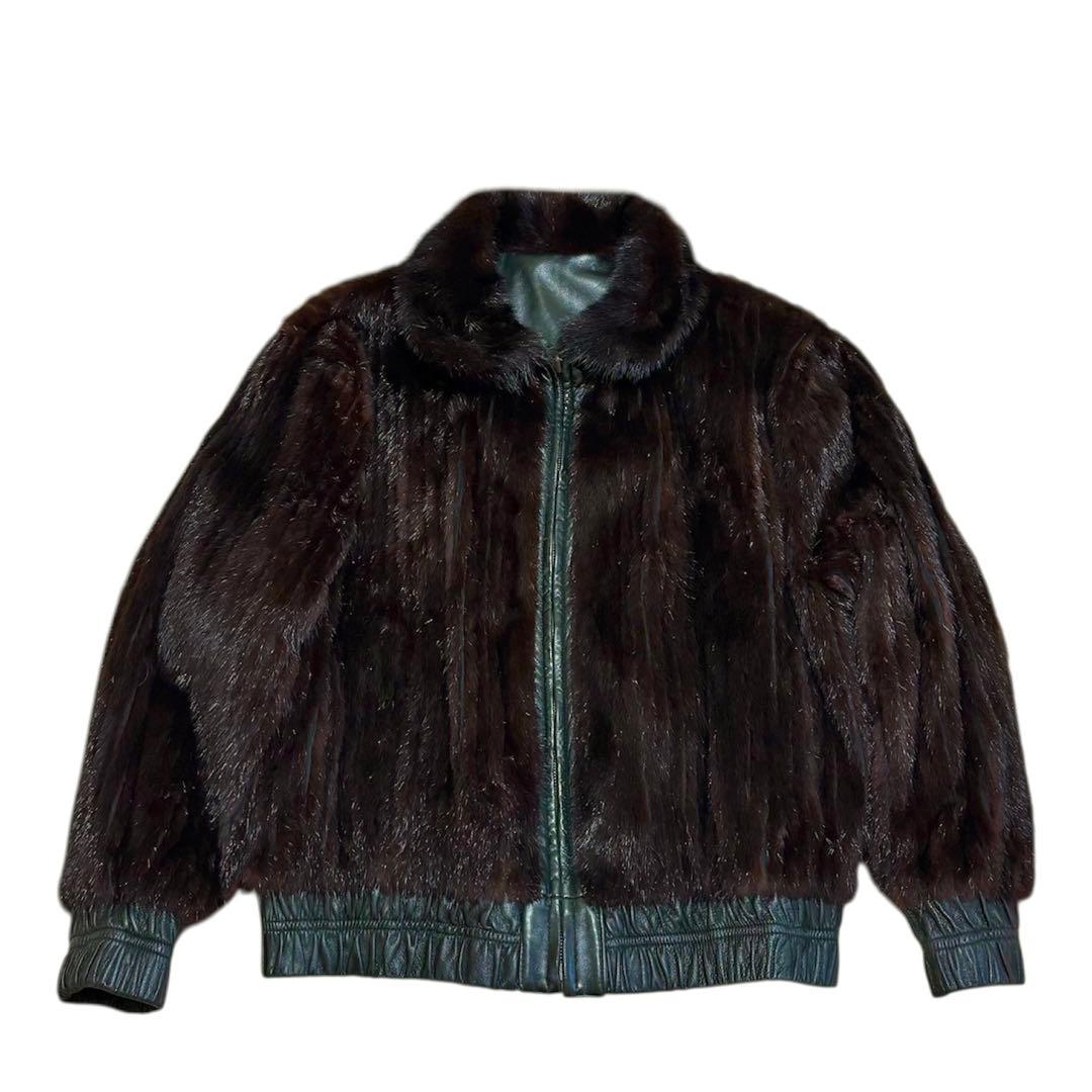 【美品】JINDO ミンク レザー/メンズ ユニセックス/リバーシブルジャケット