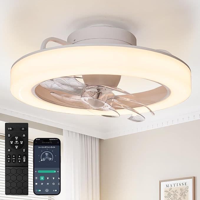 シーリングファン 扇風機 サーキュレーター APP/リモコン遠隔操作DCモーター