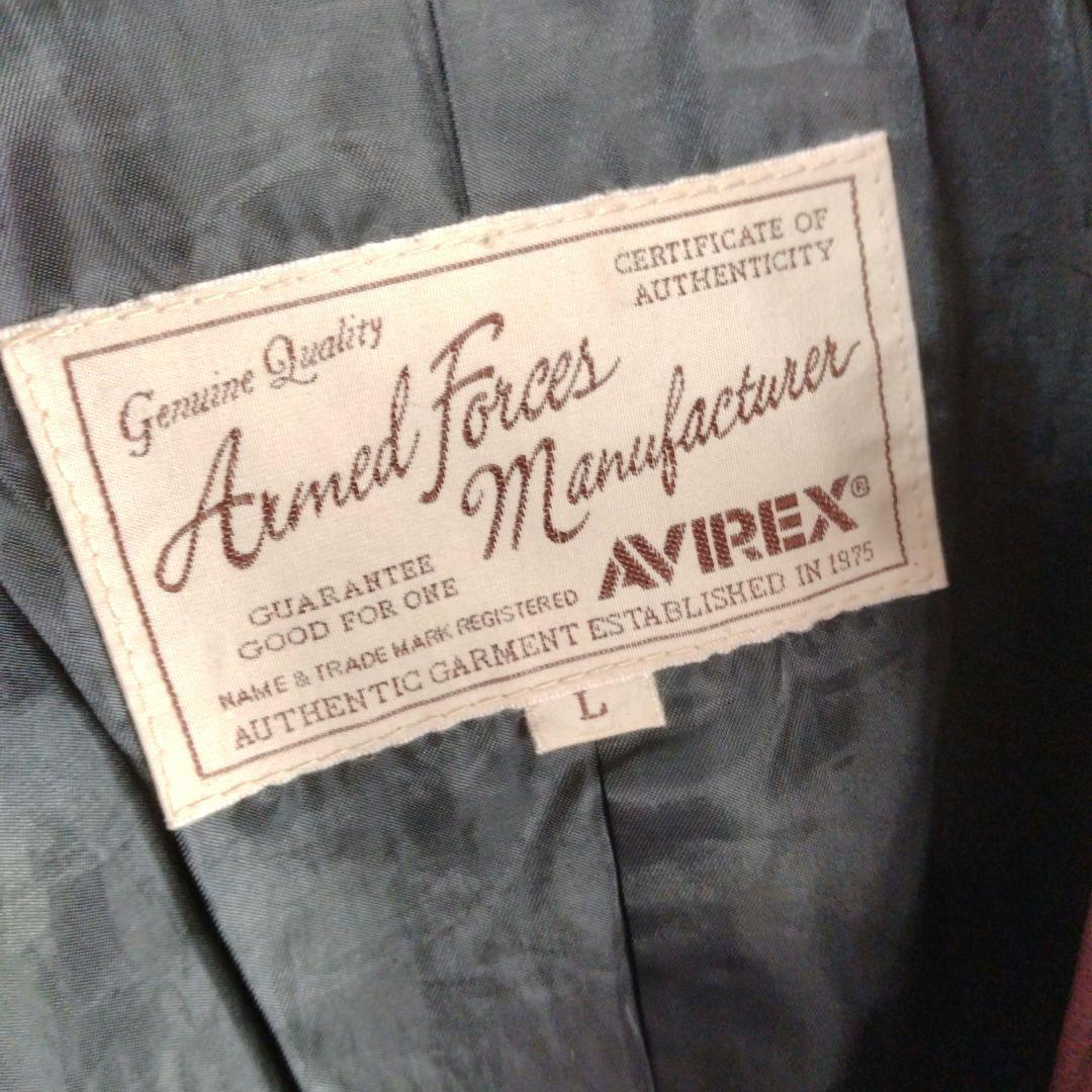 メンズ☆AVIREX　シングルライダース　革ジャン　レザージャケット　上野商会L