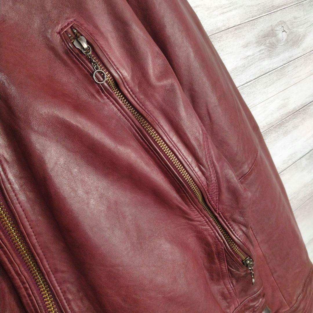 メンズ☆AVIREX　シングルライダース　革ジャン　レザージャケット　上野商会L