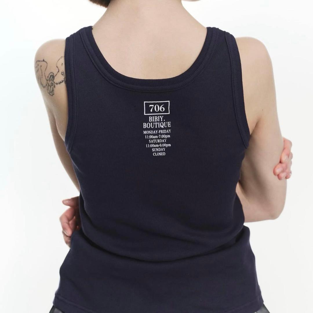 BIBIY. タンクトップ ネイビー 新品未使用タグ付