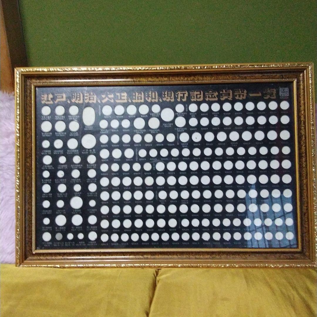 江戸、明治、大正、昭和、現行記念貨幣一覧額。