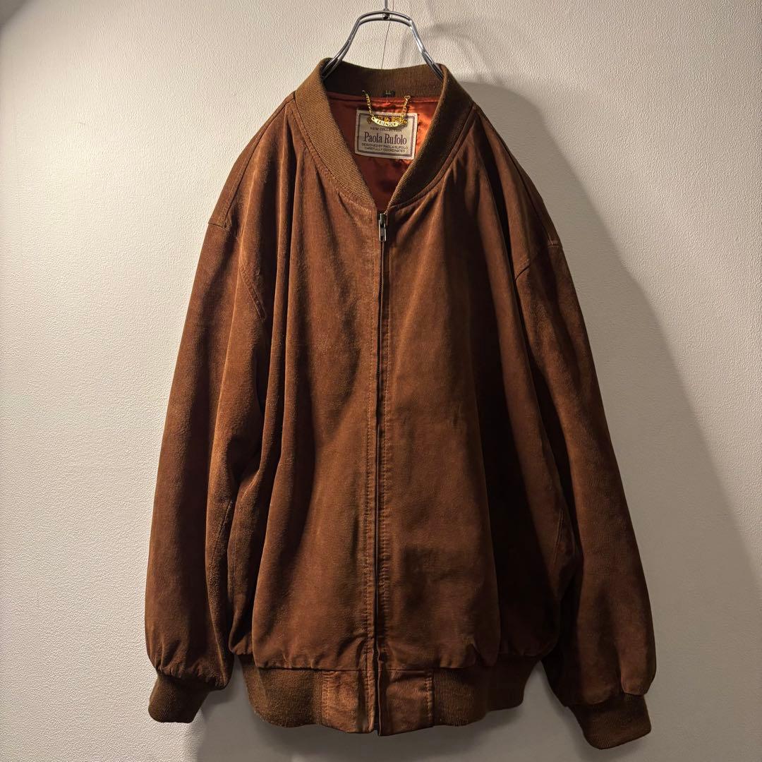 80's 90's vintage スエード レザー 本革 ブルゾン ジャケット