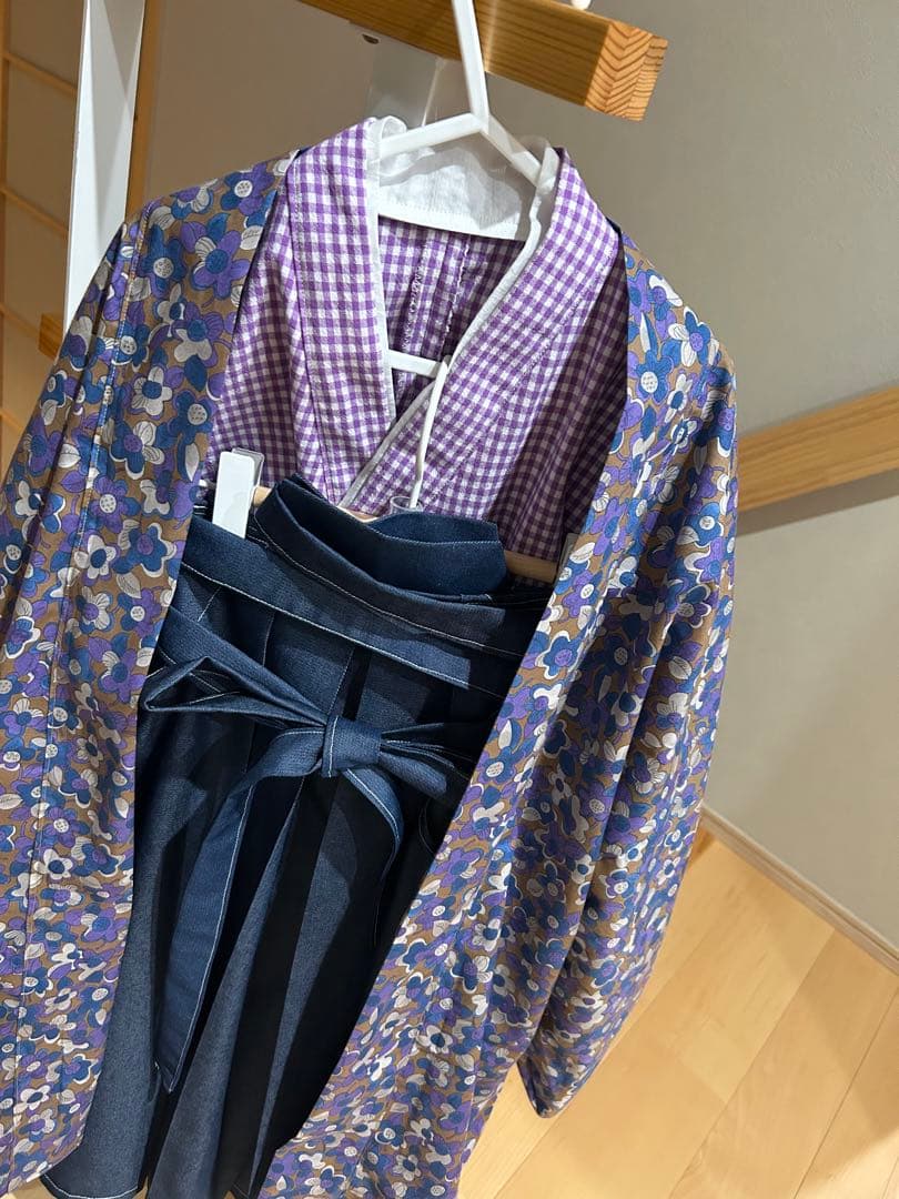 ハンドメイド　七五三 袴　デニム