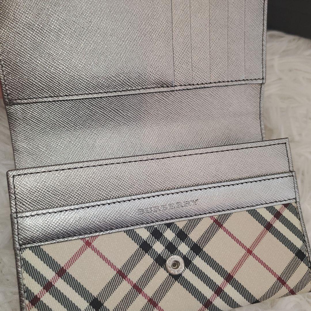 ⭐極美品⭐BURBERRY ノバチェック 二つ折り財布 シルバー