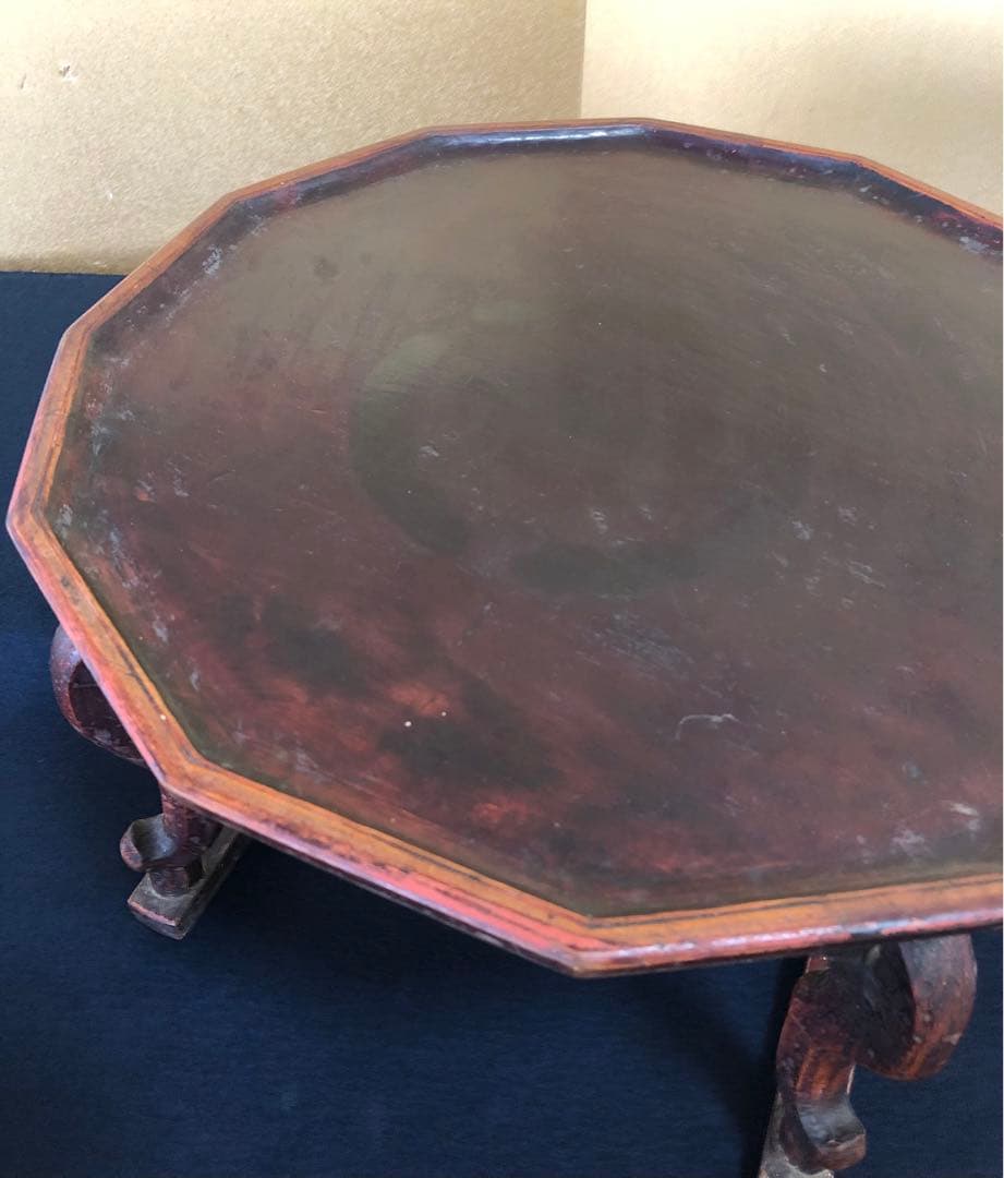 割引❗️《R》李朝 ソバン 李朝膳 十二角膳 虎足 李朝家具　250714E2