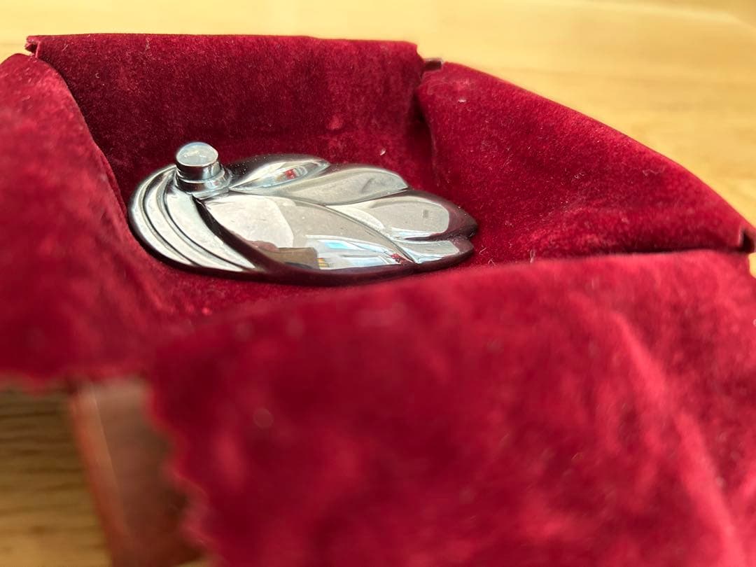 ジョージ ジェンセン シルバー リーフ ブローチ ムーンストーン付き #360