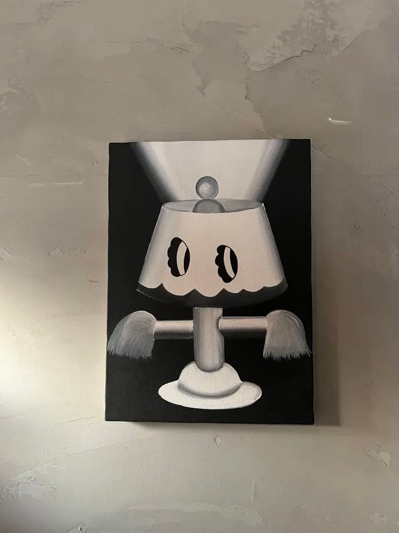 イデタツヒロ TIDE 原画　ANGRY CAT LUMINAIRE アート