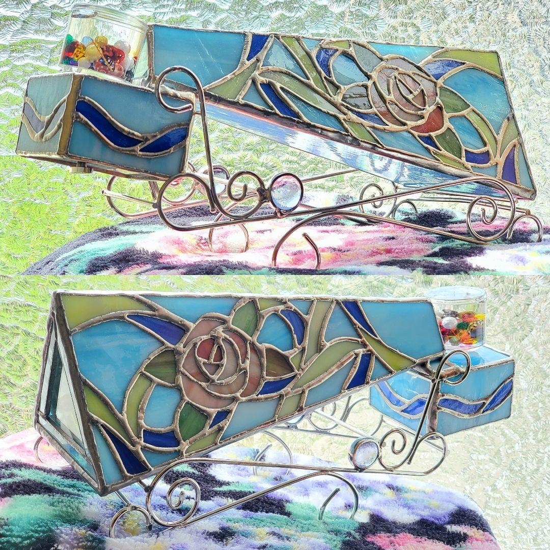 【Sankyo】ステンドグラスタイプ『オルゴール付き大型万華鏡』☆全長30cm☆