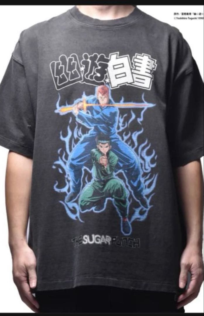 【歳末セール】★新品、タグ付★シュガーパンチ　幽遊白書　Tシャツ　クロ　メンズS