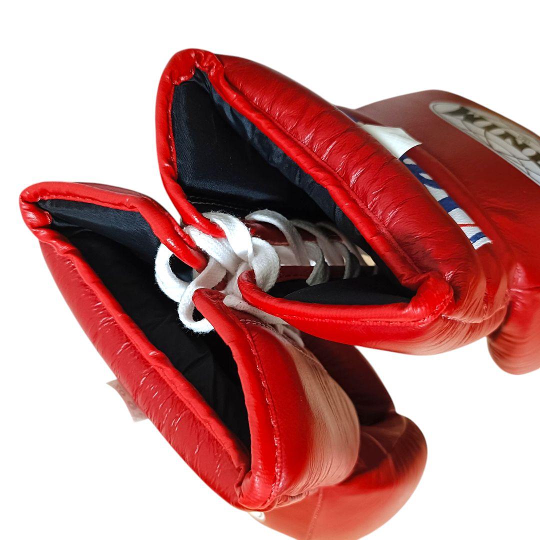 【未使用級】WINDY ウィンディ16オンス 紐式 グローブ レッド 格闘技