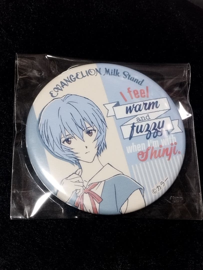 エヴァンゲリオン ミルクスタンド 缶バッジ 綾波レイ
