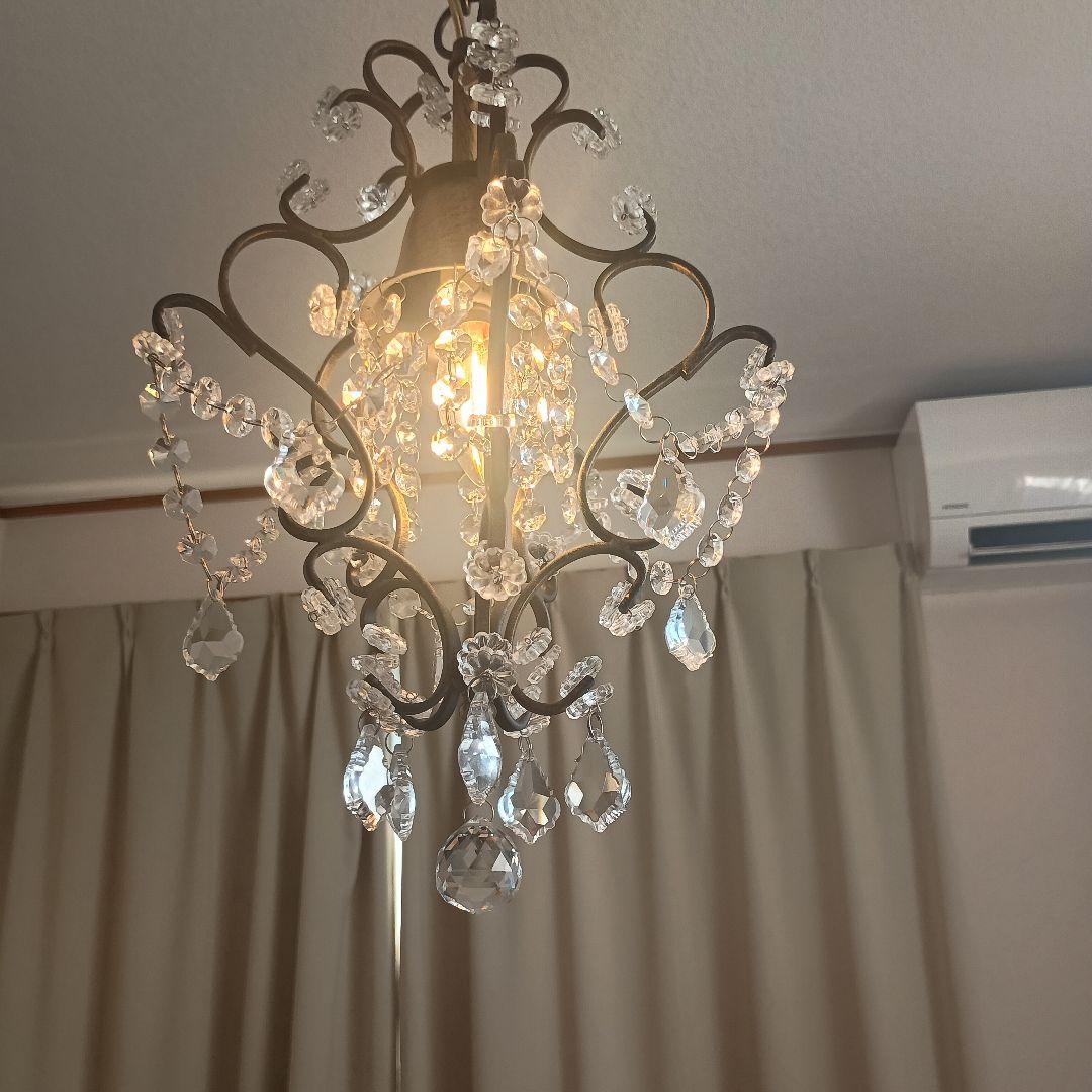 シャンデリア　１灯アンティークカラー　新品LED電球付　※修理済