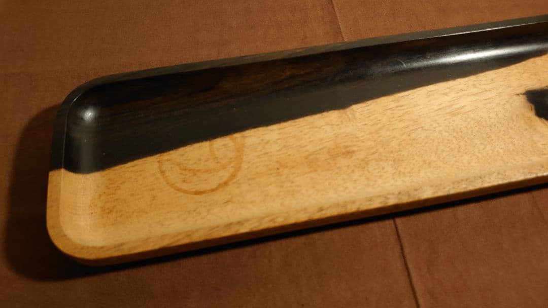 黒柿　煎茶盆　古材　銘木　茶道具　１客