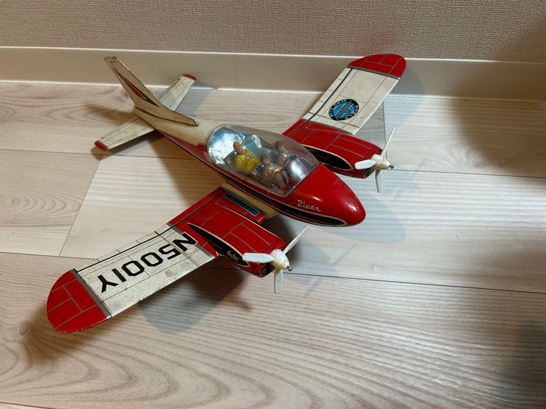 アサヒ 旭玩具 パイパー ツイン コマンチ 70年代　ブリキ　飛行機 日本製