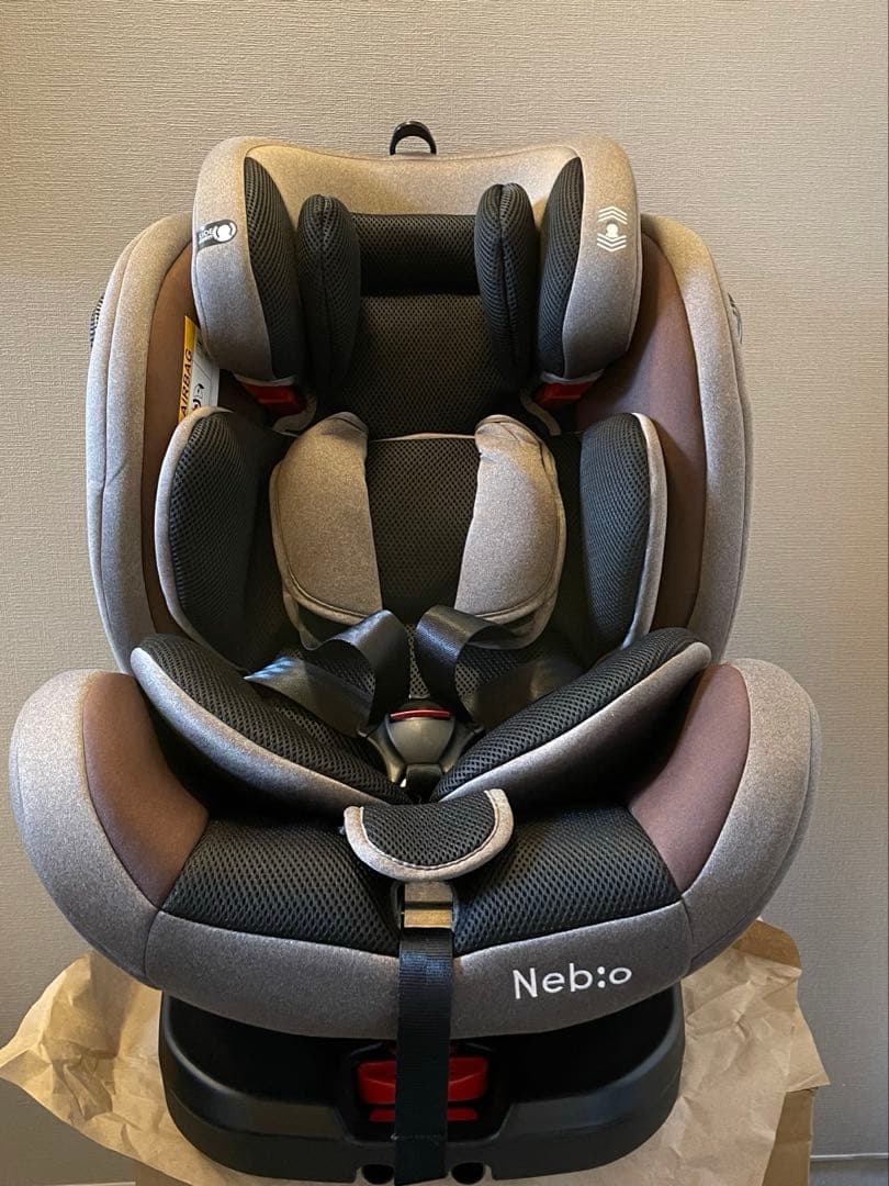 Nebio 車用チャイルドシート ブラウン ISOFIX対応