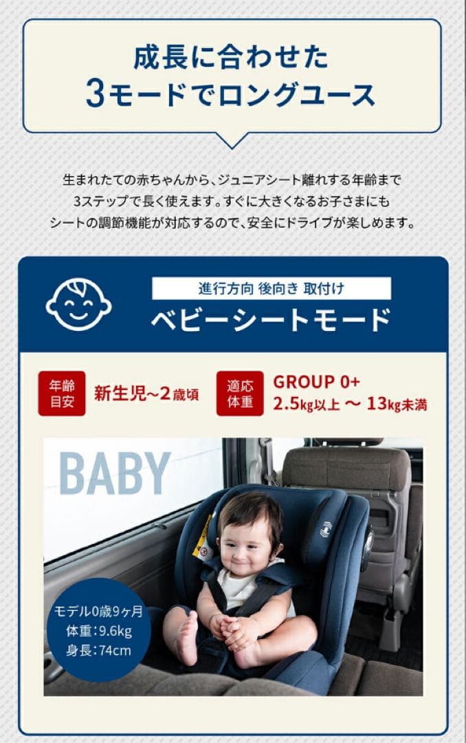 Nebio 車用チャイルドシート ブラウン ISOFIX対応