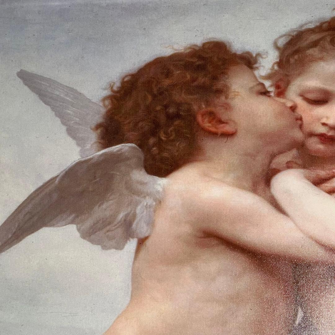 キャンバス プリントアート ブーグロー ファーストキス 絵画 額付 インテリア