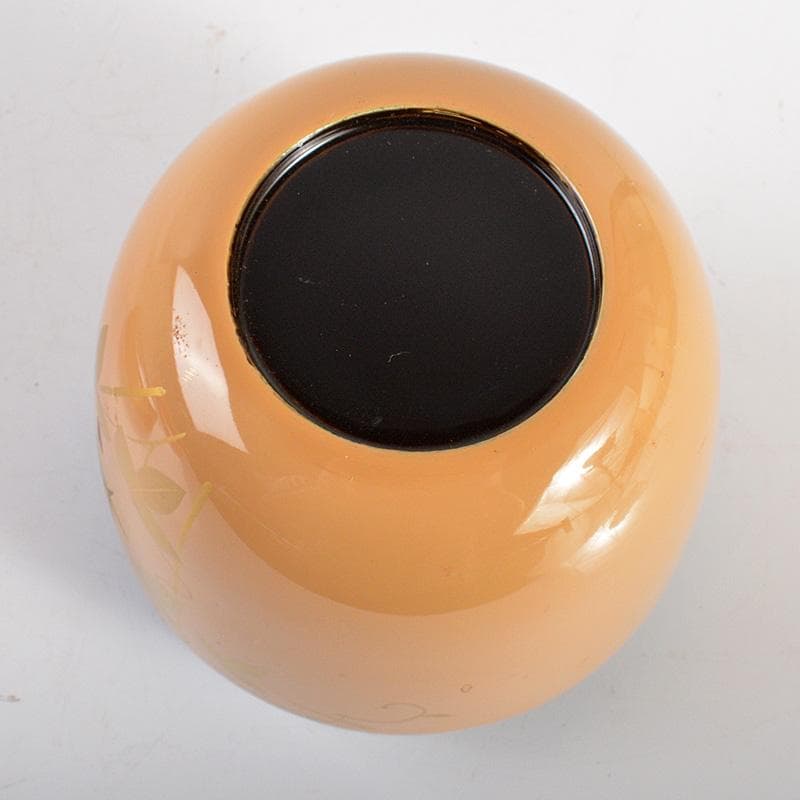 茶道具　中村湖彩作　朝顔蒔絵　螺鈿装飾　中棗　共布共箱　V　5968