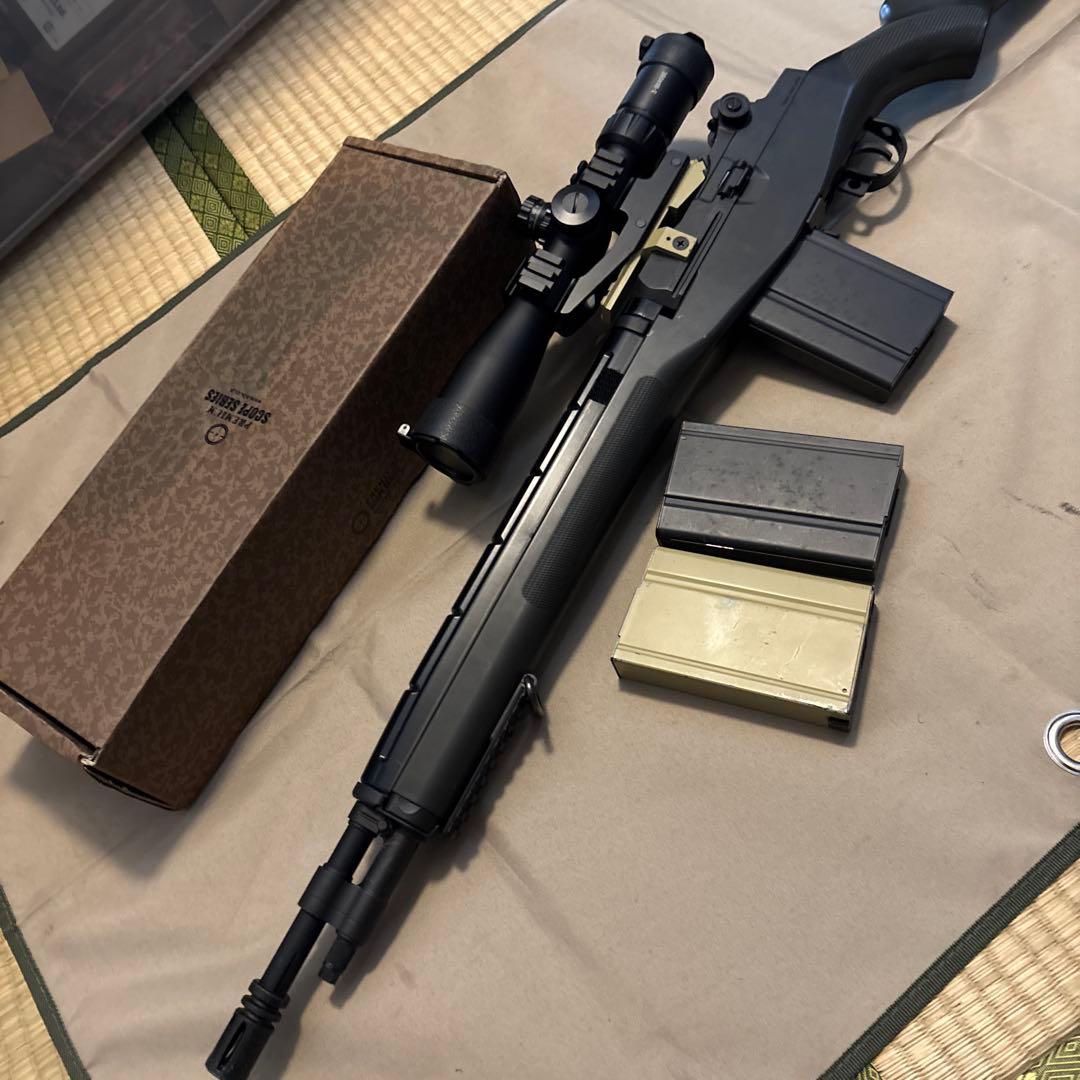 東京マルイ電動ガン M14 1Jカスタム440連マガジン3個 3×9スコープ付き