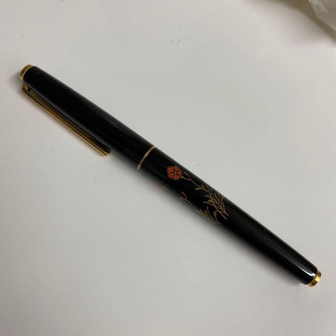 未使用　パイロット　万年筆　金色　花柄　750 18k 撫子　國光曾　ゴールド