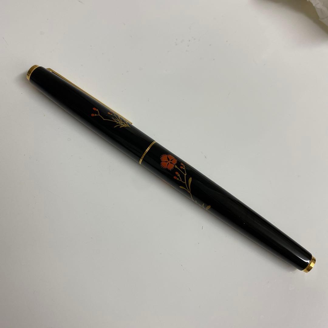 未使用　パイロット　万年筆　金色　花柄　750 18k 撫子　國光曾　ゴールド