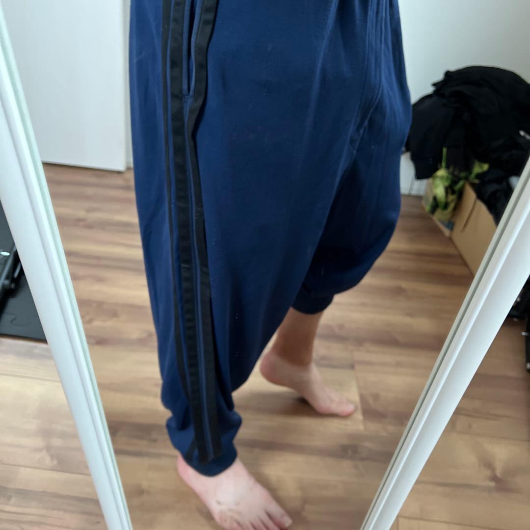 Y-3 サルエルパンツ　スリーストライプス　ネイビー