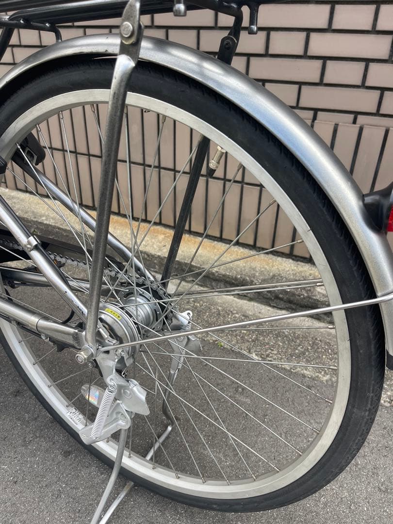 電動アシスト自転車 シルバー バスケット付き
