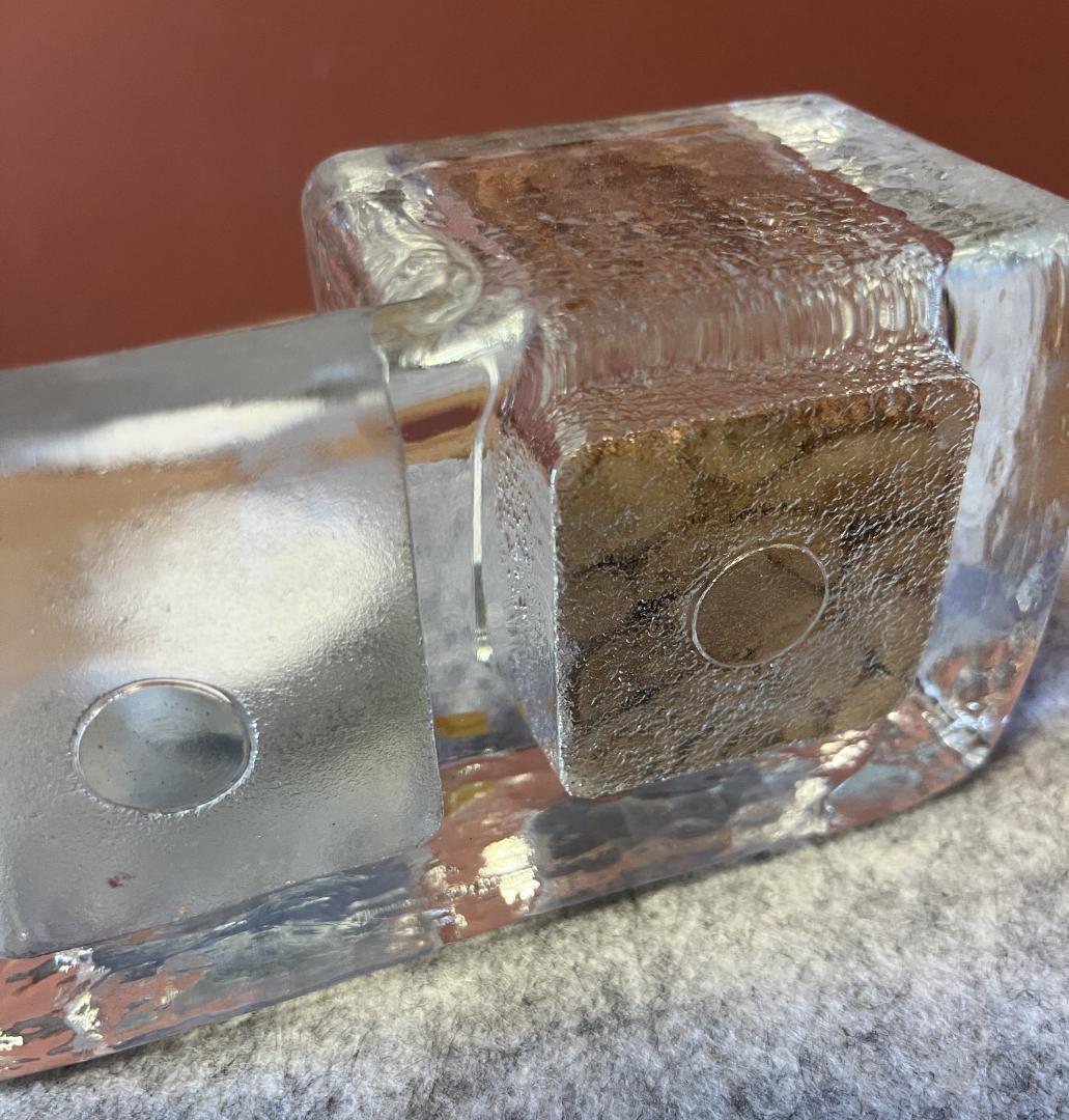 （再お値下げしました!）希少　MUURLA ガラスの暖炉の置物