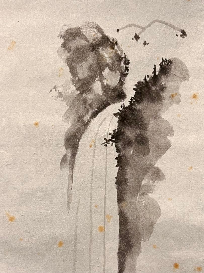 西垣大道 掛軸 掛け軸「瀧 画賛」書 臨済宗 大徳寺 極楽寺 茶掛 茶道具直筆