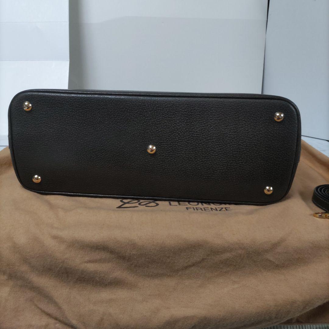 LEONCINI ダークブラウン ハンドバッグ