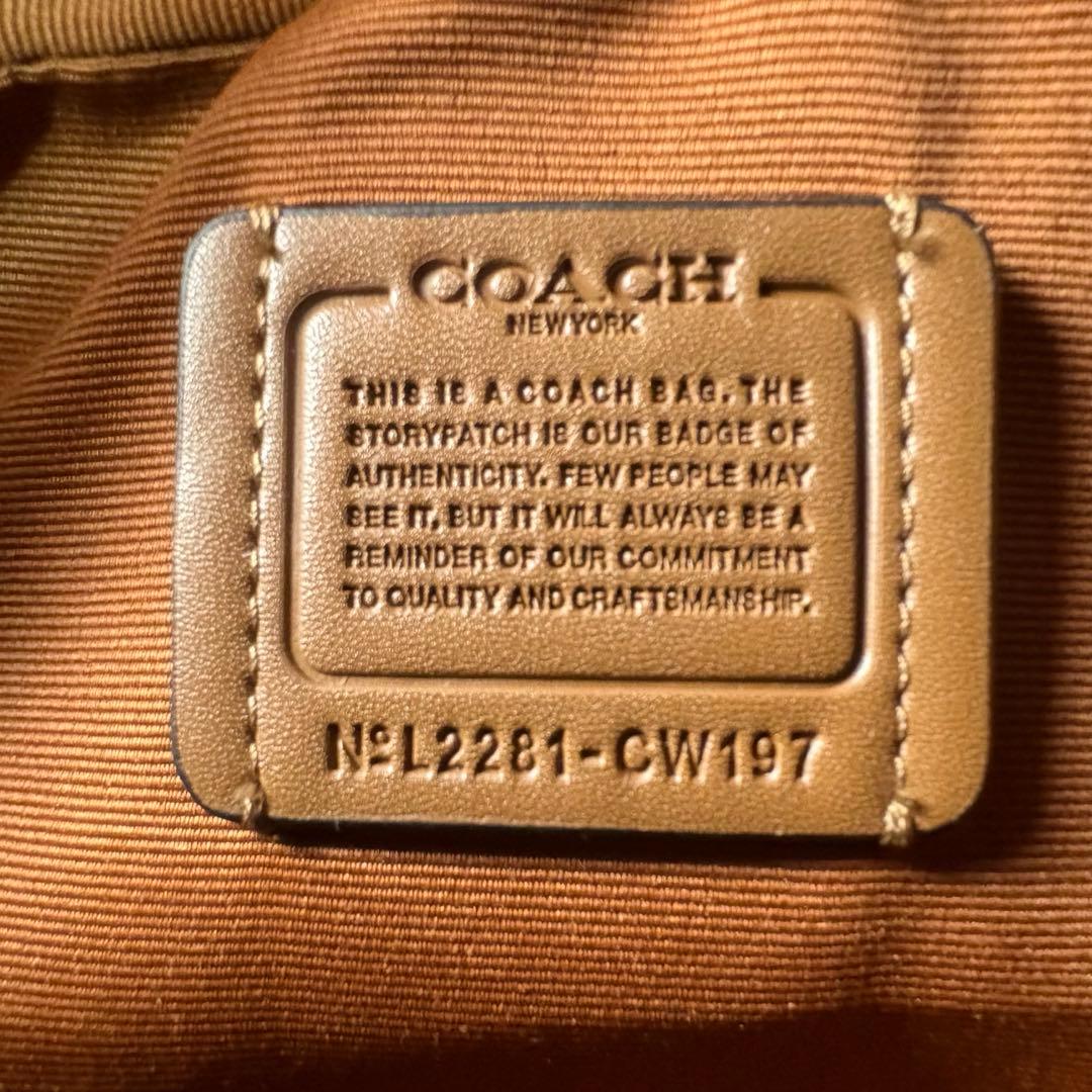 【COACH】 タグ有り サッチェル クロスボディ バッグ シグネチャー