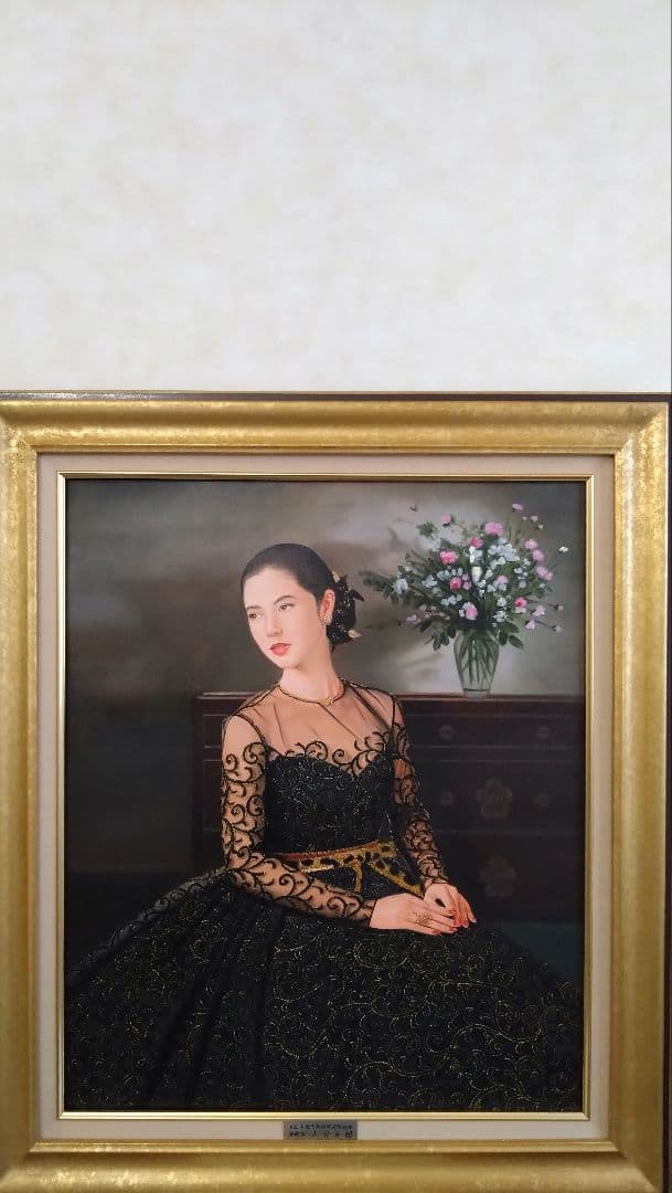 人見友紀　伝説の逃亡画家　油彩画　油絵　12号　グレースケリー