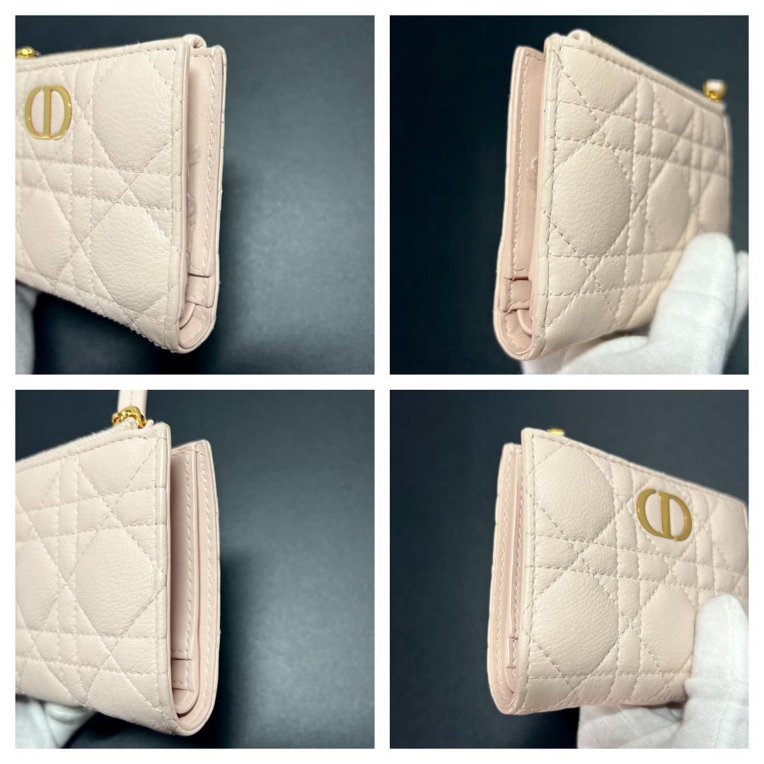 正規品＆極美品‼️ディオール カロ ダリア ウォレット カナージュ 二つ折り財布