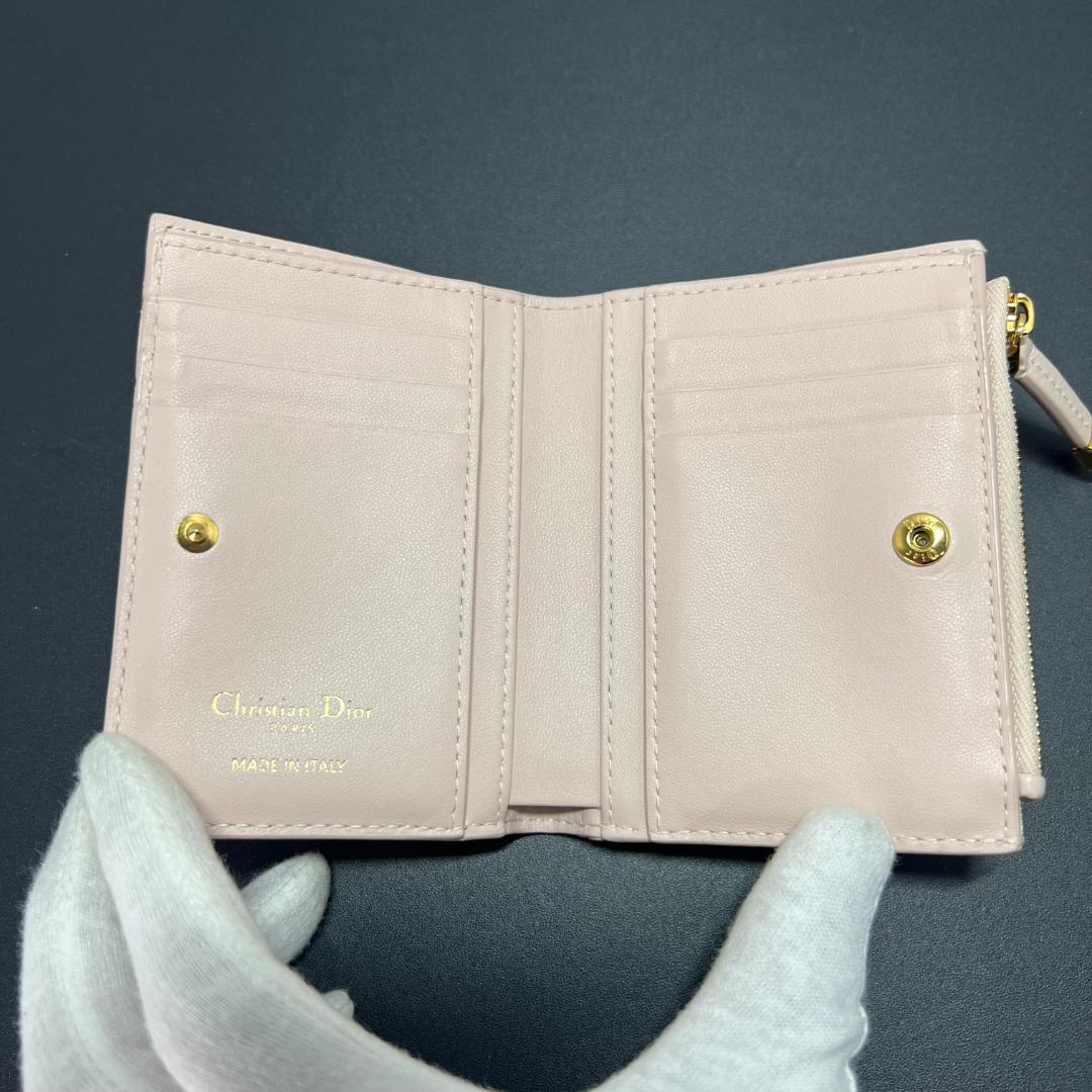 正規品＆極美品‼️ディオール カロ ダリア ウォレット カナージュ 二つ折り財布