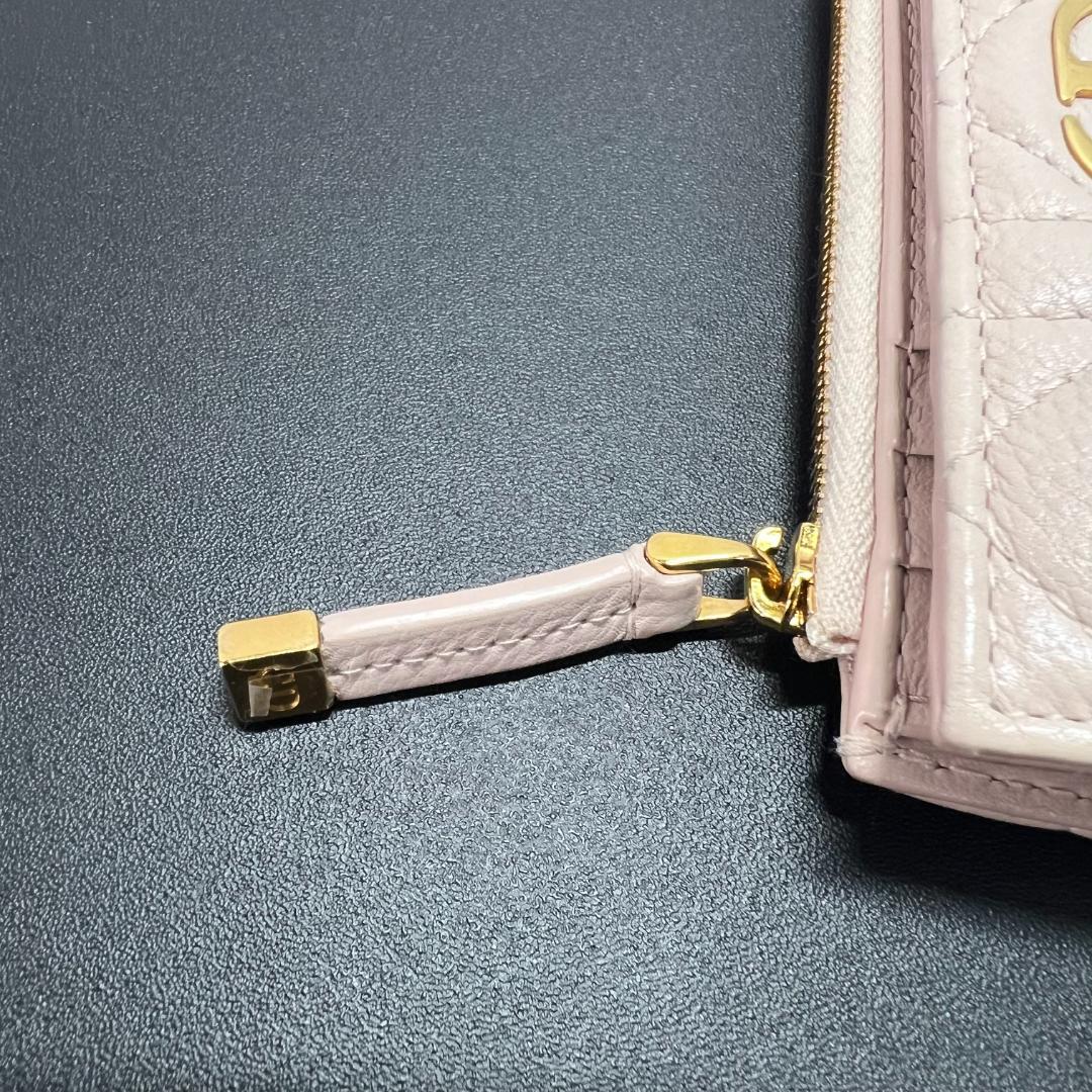 正規品＆極美品‼️ディオール カロ ダリア ウォレット カナージュ 二つ折り財布