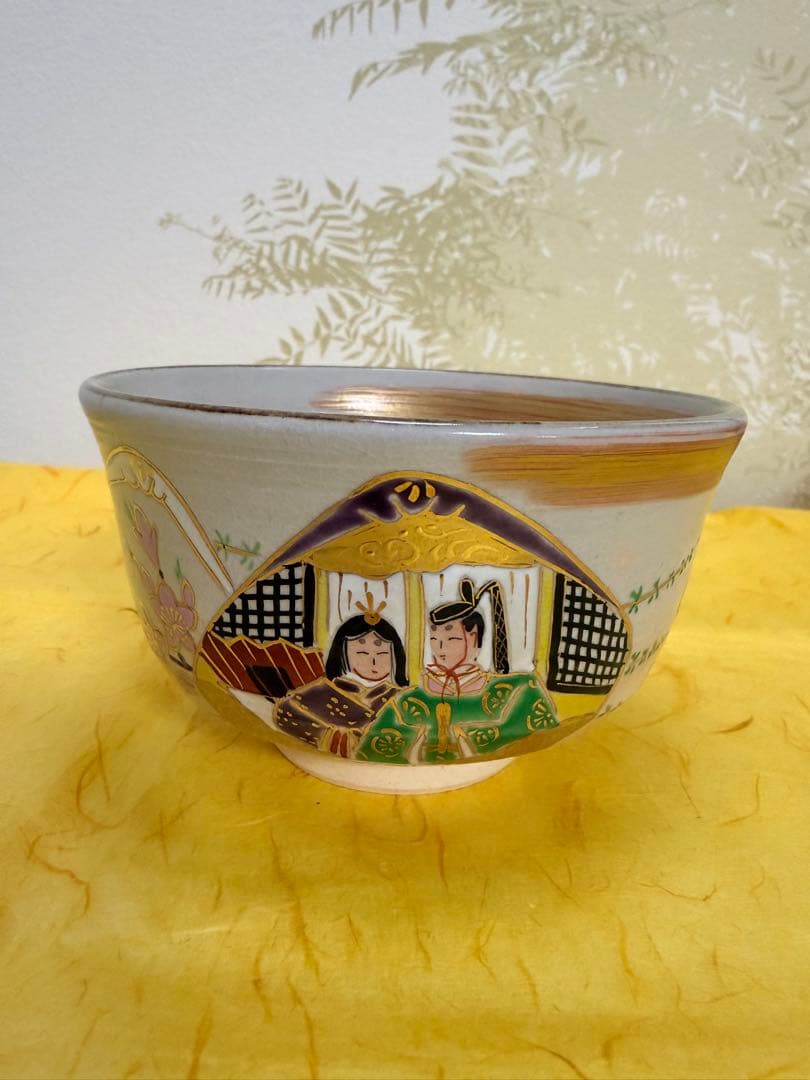 抹茶茶碗 茶碗 蛤 雛人形 ひな祭り 橋本永豊 乾山写 共箱付 茶道具 裏千家