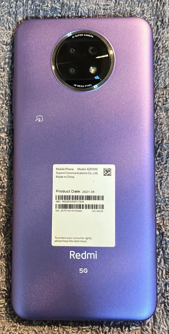 Redmi Note 9T 本体　SIMロック解除コードあり