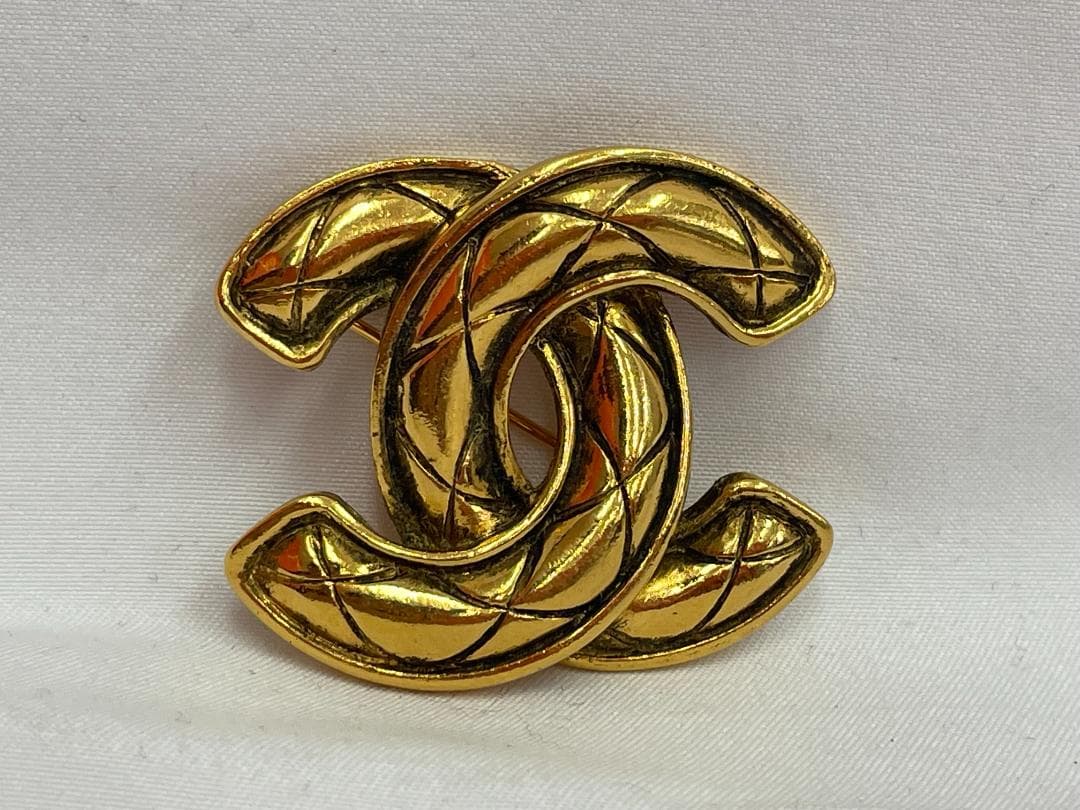 美品 CHANEL シャネル ココマークミニブローチ ヴィンテージ ゴールド