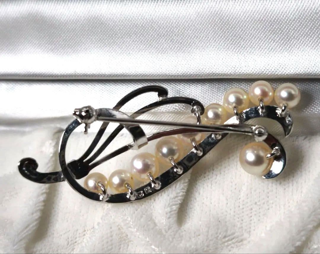 【美品 最高級!!】ミキモト ブローチ パール 本真珠 フォーマル 皇室御用達