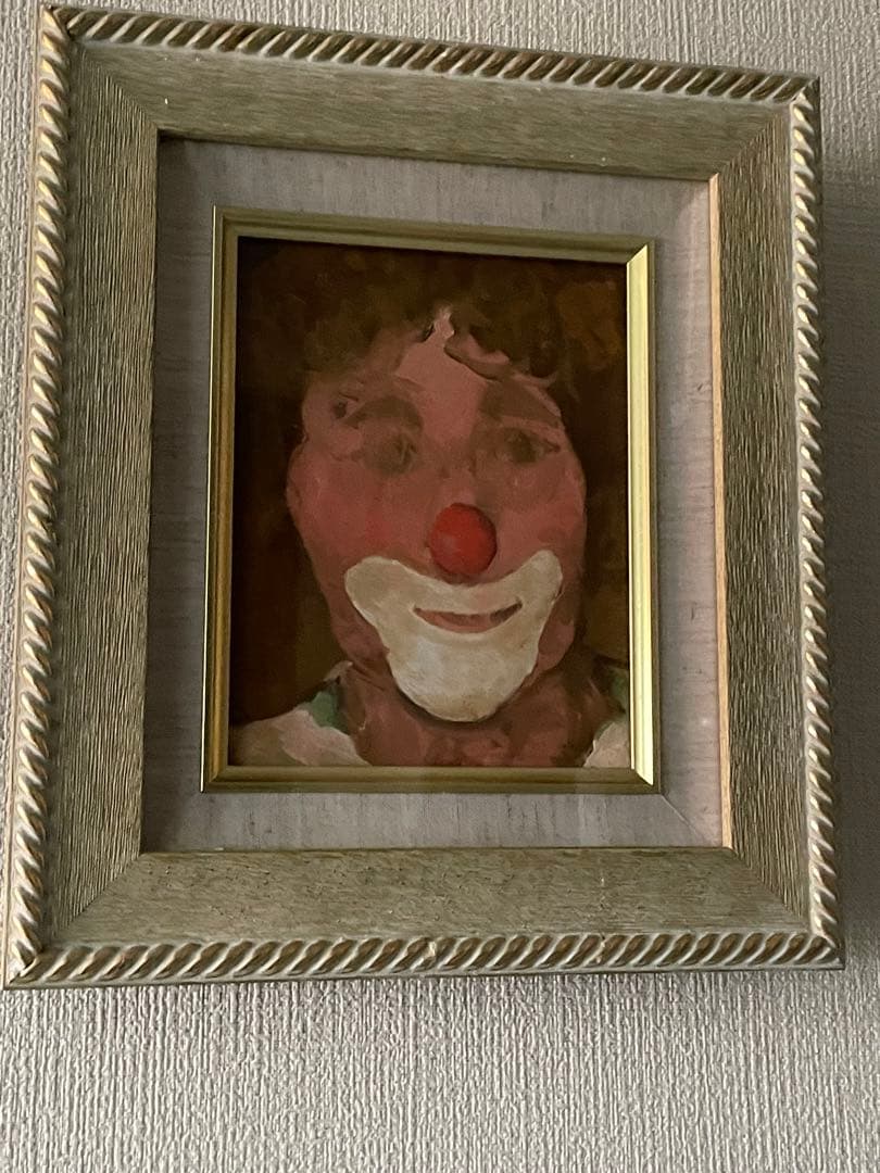 油彩画　ピエロ　原画