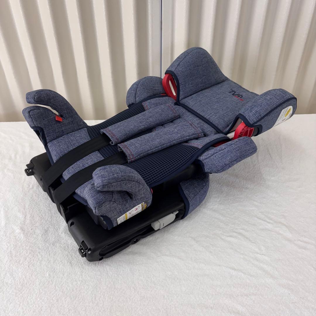 クリーニング済☆美品☆日本育児　トラベルベストEC　FIX　ISOFIX　デニム