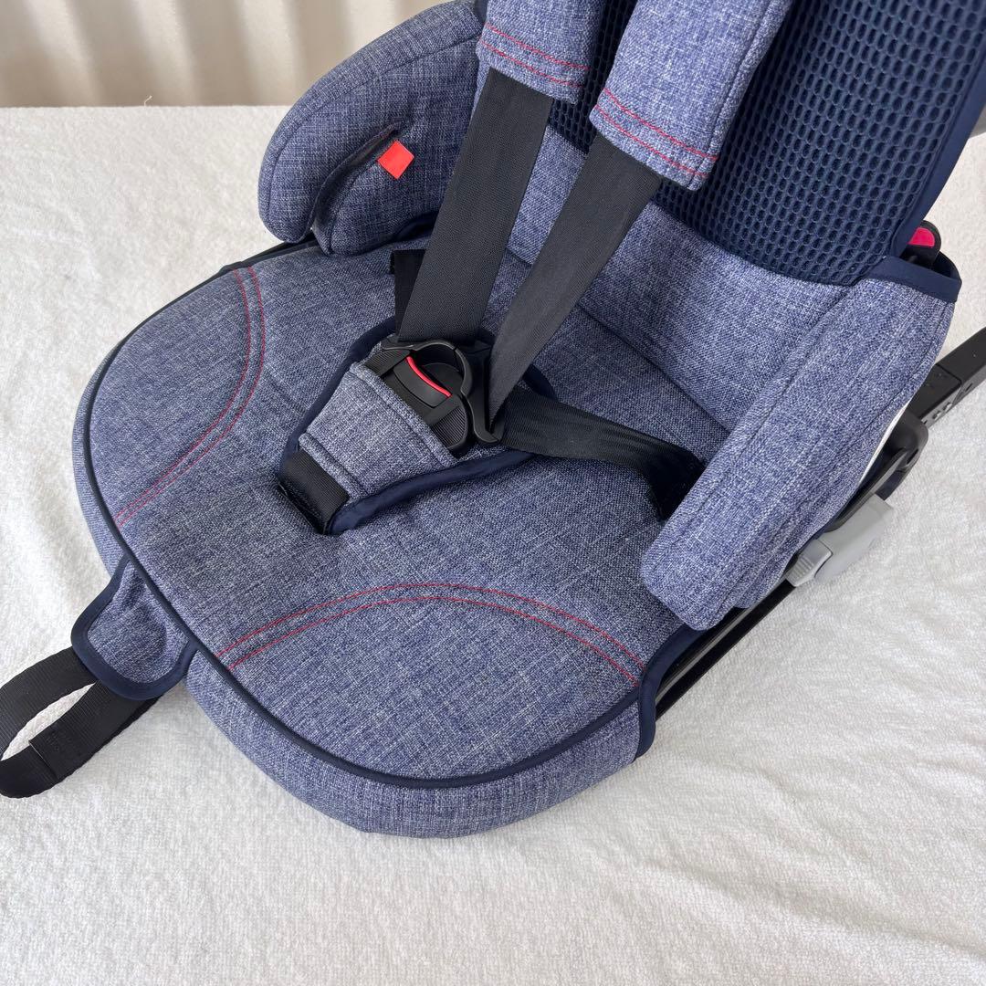 クリーニング済☆美品☆日本育児　トラベルベストEC　FIX　ISOFIX　デニム