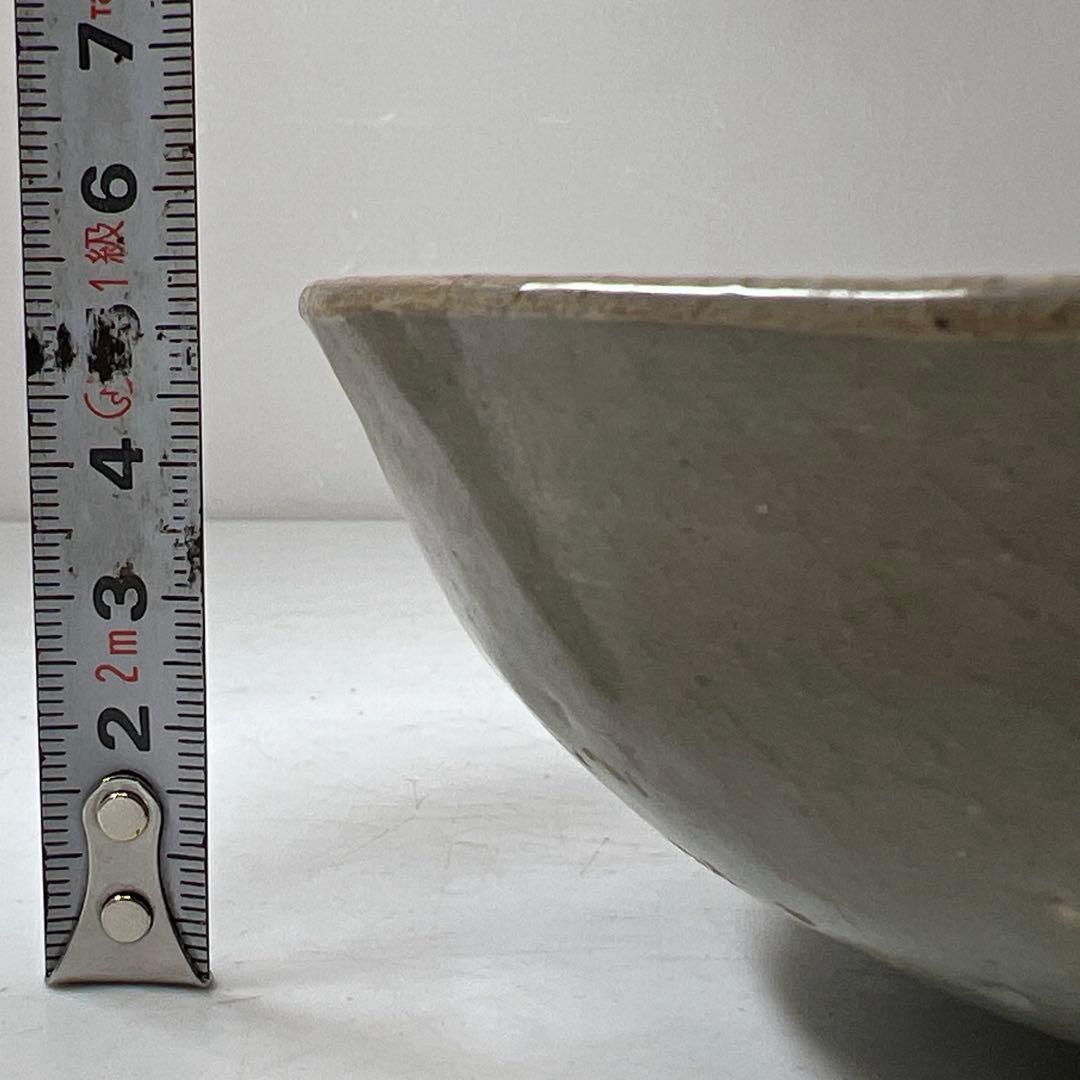 16世紀　高麗青磁白泥象嵌　鉢　直径17㎝　トヒト　本な7-0608☆1F