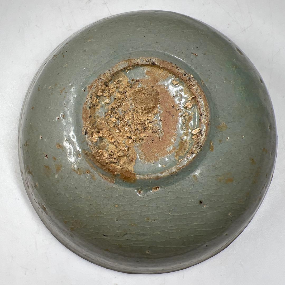 16世紀　高麗青磁白泥象嵌　鉢　直径17㎝　トヒト　本な7-0608☆1F