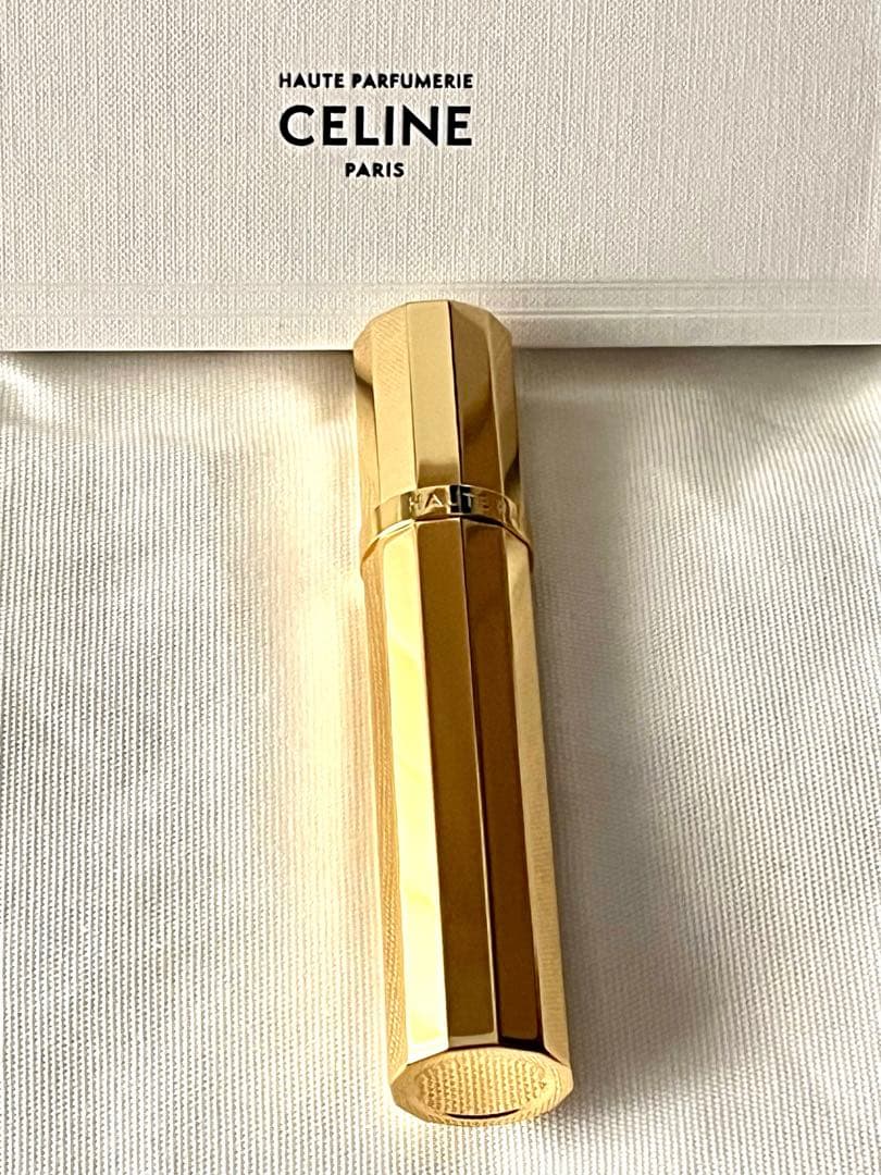 CELINE セリーヌ オードパルファム トラベルスプレーケース！金 ゴールド